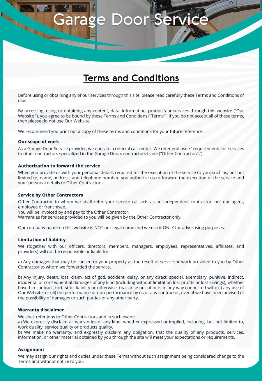 Garage Door Mobile Service Repair McDonough, GA 770-870-5001